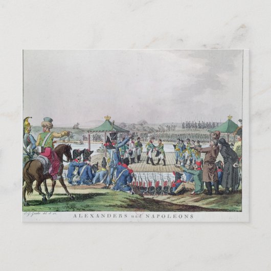 Alexander I. und Napoleon Postkarte (Vorderseite)