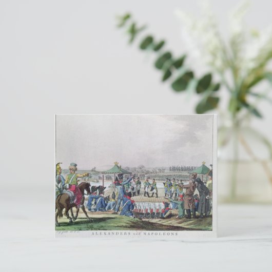 Alexander I. und Napoleon Postkarte (Stehend Vorderseite)