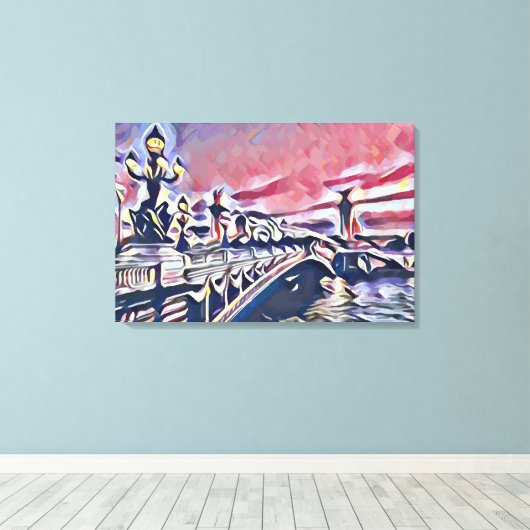 Alexander III Bridge Leinwanddruck (Insitu (Holzboden))