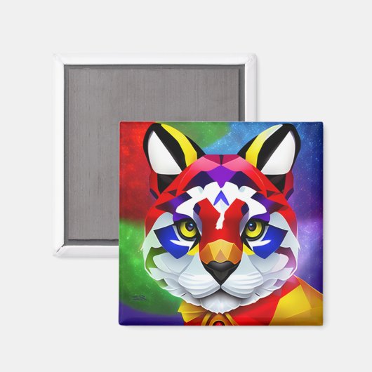 Alexander-Katzenquadrat-Magnet Magnet (Vorderseite/Rückseite)