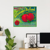 Alexander Kielland Apple Label - Cashmere, WA Poster (Heimbüro)