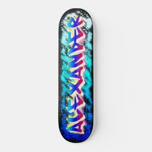ALEXANDER Maßgeschneidertes Graffiti-Skateboard Skateboard (Vorderseite)