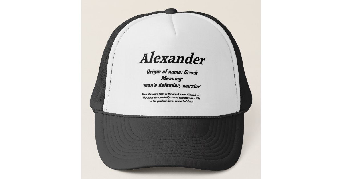 alexander-name-bedeutet-cap-truckerkappe-zazzle-de