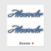 Alexander Name blue Aufkleber Sticker Stickerset (Blatt)