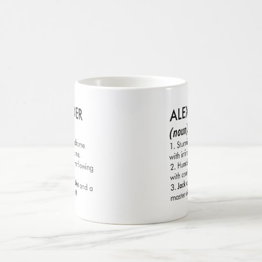 Alexander name, Editable name, Custom name Kaffeetasse (Mittel)