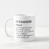 Alexander name, Editable name, Custom name Kaffeetasse (Links)