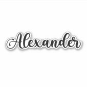 Alexander Name - Handgeschriebene Kalligrafie Aufkleber (Vorderseite)