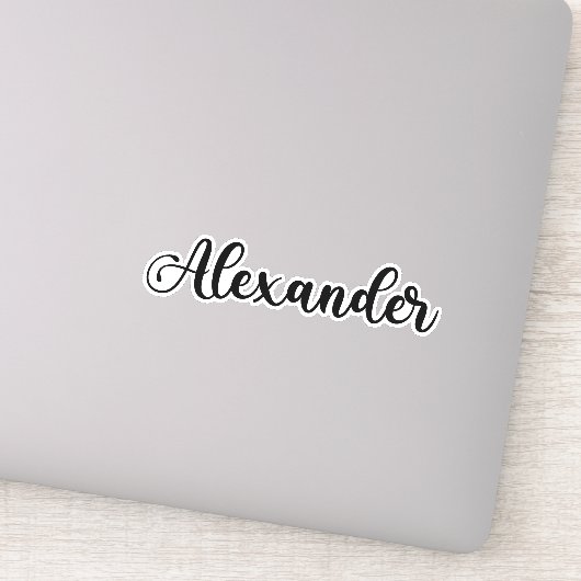 Alexander Name - Handgeschriebene Kalligrafie Aufkleber (Detail)