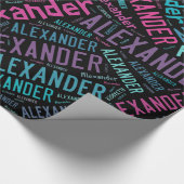 ALEXANDER Namenstext-Design - Hintergrund ändern Geschenkpapier (Ecke)
