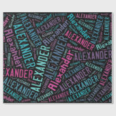 ALEXANDER Namenstext-Design - Hintergrund ändern Geschenkpapier (Flach)