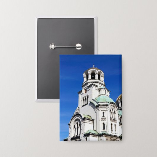 Alexander Nevsky Kathedrale in Sofia Button (Vorderseite/Rückseite)