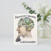 Alexander Phrenology Lecture Werbung Postkarte (Stehend Vorderseite)