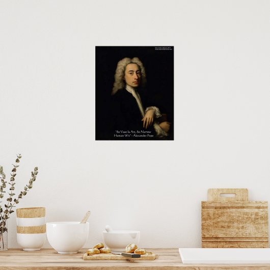Alexander Pope "Art Vs Wit" Weisheit Zitat Poster (Küche)