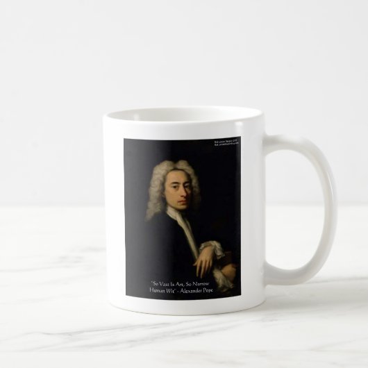 Alexander Pope "Art Vs Wit" Zitate von Weisheit Kaffeetasse (Rechts)