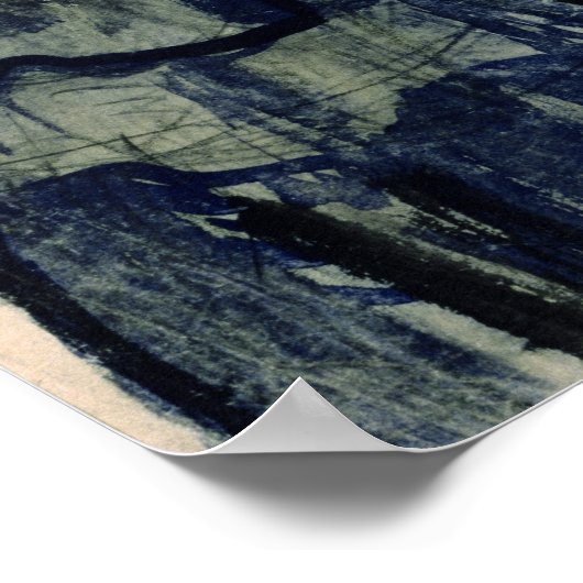 Alexander Puschkin auf dem Neva-Embankment Poster (Ecke)