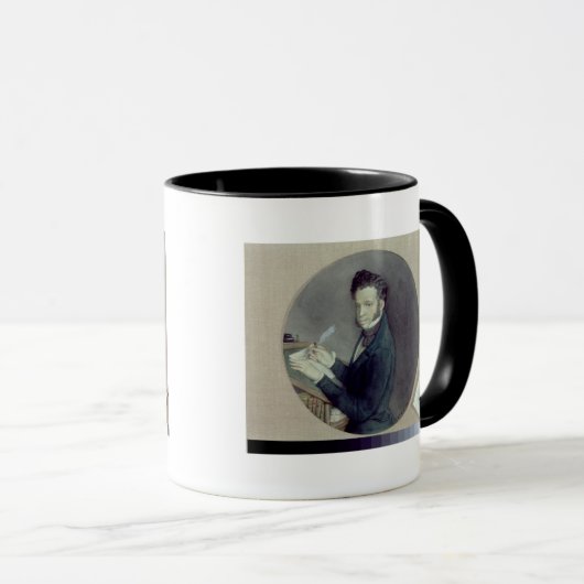 Alexander Pushkin bei Arbeit, 1899 Tasse (VorderseiteRechts)