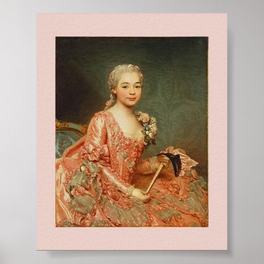 Alexander Roslin - Baroness de Neubourg-Cromière Poster (Vorne)