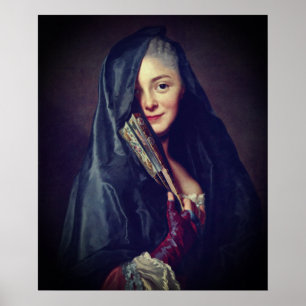 Alexander Roslin - Die Lady mit einem Lüfter Poster