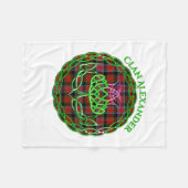 Alexander Scottish Tartan Celtic Thistle Fleecedecke (Vorderseite (Horizontal))