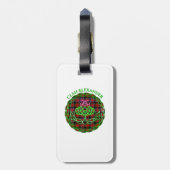 Alexander Scottish Tartan Celtic Thistle Gepäckanhänger (Rückseite vertikal)
