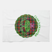 Alexander Scottish Tartan Celtic Thistle Geschirrtuch (Horizontal)