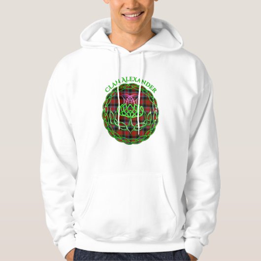 Alexander Scottish Tartan Celtic Thistle Hoodie (Vorderseite)
