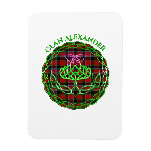 Alexander Scottish Tartan Celtic Thistle Magnet (Vertikal)