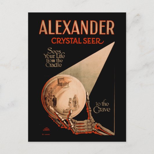 Alexander sieht dein Leben von der Wiege Postkarte (Vorderseite)