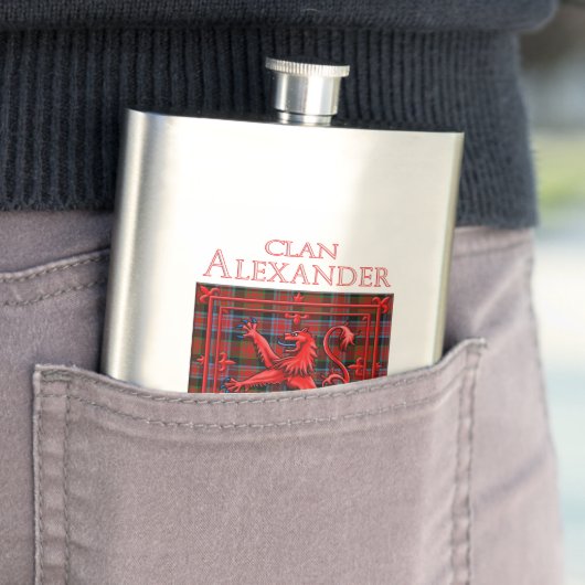 Alexander Tartan Scottish Kariert Lion Rampant Flachmann (Beispiel)