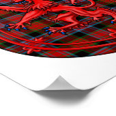 Alexander Tartan Scottish Kariert Lion Rampant Poster (Ecke)