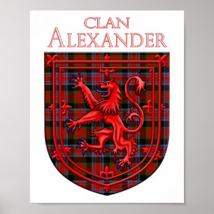 Alexander Tartan Scottish Kariert Lion Rampant Poster