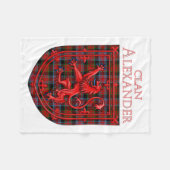 Alexander Tartan Scottish Plaid Lion Rampant Fleecedecke (Vorderseite (Horizontal))
