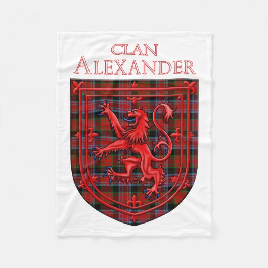 Alexander Tartan Scottish Plaid Lion Rampant Fleecedecke (Vorderseite)