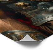 Alexander the Great Portrait Poster mit Helmet (Ecke)