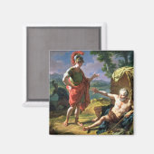 Alexander und Diogenes, 1818 (Öl auf Leinwand) Magnet (Vorderseite/Rückseite)