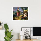 Alexander und Diogenes, 1818 (Öl auf Leinwand) Poster (Heimbüro)