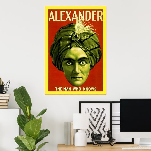 Alexander ~ Vintag Magician Poster (Heimbüro)