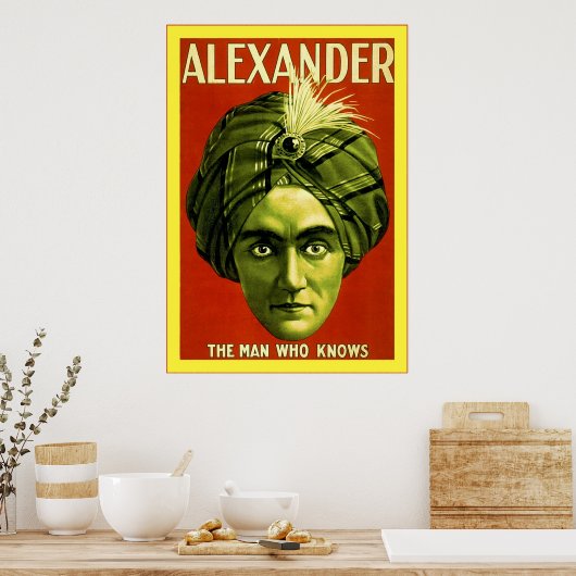 Alexander ~ Vintag Magician Poster (Küche)