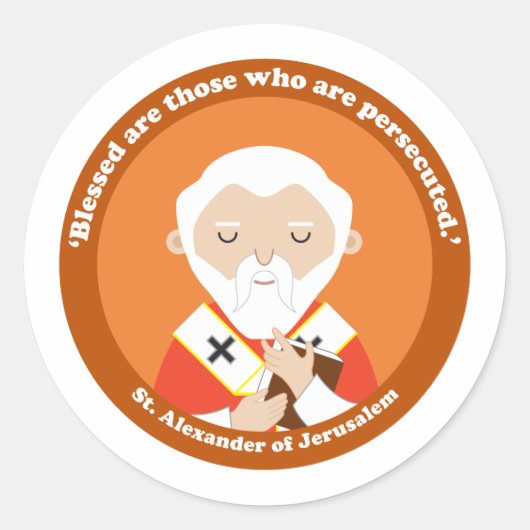 Alexander von Jerusalem Runder Aufkleber (Vorderseite)