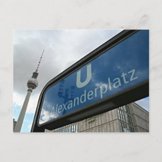 Alexanderplatz U-Bahn & Fernsehturm Postkarte