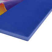 Alexander's Cat blaues Glas-Schneidbrett Schneidebrett (Ecke)