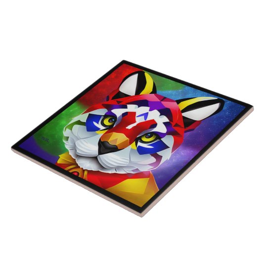 Alexander's Cat große schwarze Kachel (Seite)