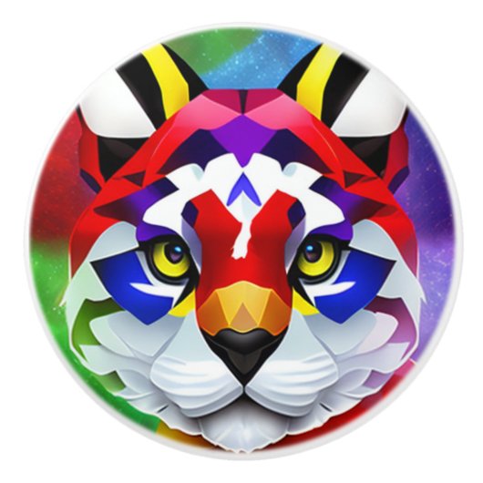 Alexander's Cat Keramik Knopf Keramikknauf (Vorderseite)