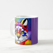 Alexander's Cat lila rechte Hand Tasse (Vorderseite Links)