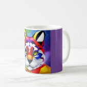 Alexanders Cat lila Tasse mit Mittelpunkt (VorderseiteRechts)