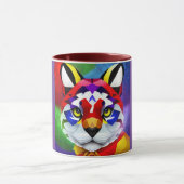 Alexanders Cat lila und bordeauxfarbene Mittelkomb Tasse (Zentrum)