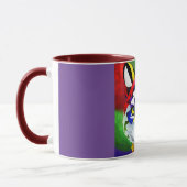 Alexanders Cat lila und bordeauxfarbene Mittelkomb Tasse (Links)