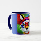Alexander's Cat navy blue center combo mug Tasse (Vorderseite Links)