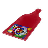 Alexander's Cat rote Glas-Paddle-Schneidbrett Schneidebrett (Ecke)