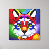 Alexander's Cat roter Leinwanddruck (Vorderseite)